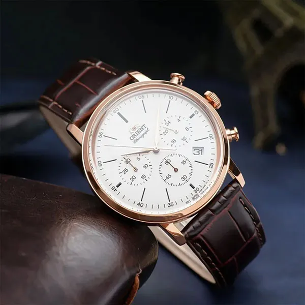 Đồng Hồ Nam Orient RA-KV0403S10B 42.5mm Màu Nâu Vàng