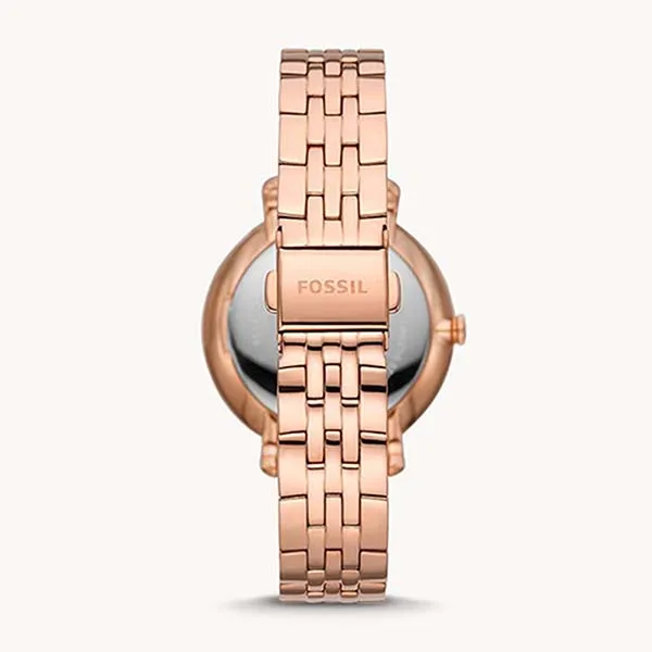 Đồng Hồ Nữ Fossil Jacqueline Sun Moon Multifunction Rose Gold Tone Stainless Steel Watch ES5165 Màu Trắng/ Vàng Hồng - 4