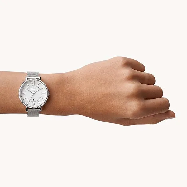 Đồng Hồ Nữ Fossil Jacqueline Three-Hand Date Stainless Steel Watch ES4627 Màu Trắng Bạc - Đồng hồ - Vua Hàng Hiệu
