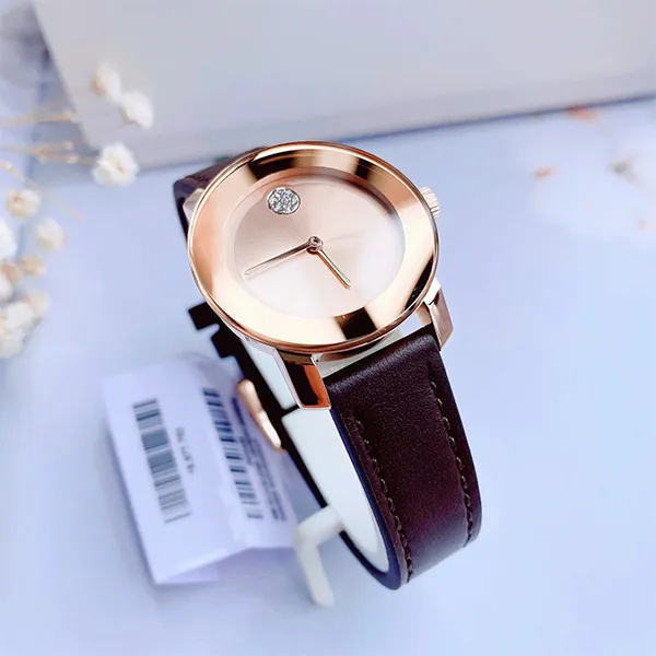 Đồng Hồ Nữ Movado Bold Sunray Dark Watch 3600438 Màu Đen Phối Vàng Hồng Size 36mm