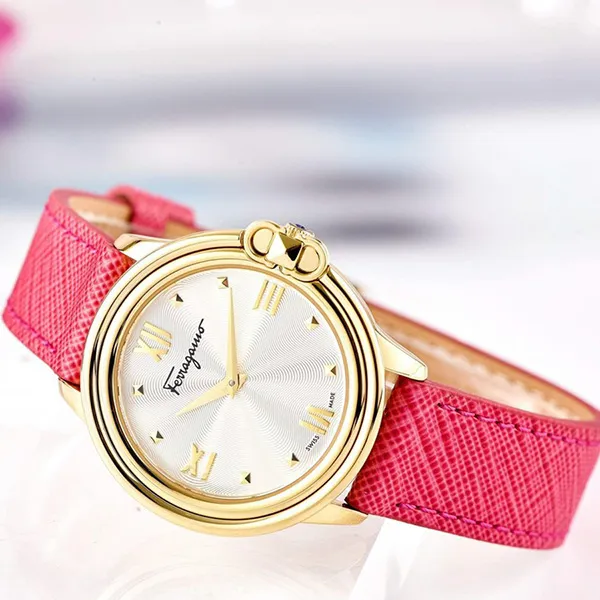 Đồng Hồ Nữ Salvatore Ferragamo SFMJ00222 Quartz Gold Tone Màu Bạc Hồng - Đồng hồ - Vua Hàng Hiệu