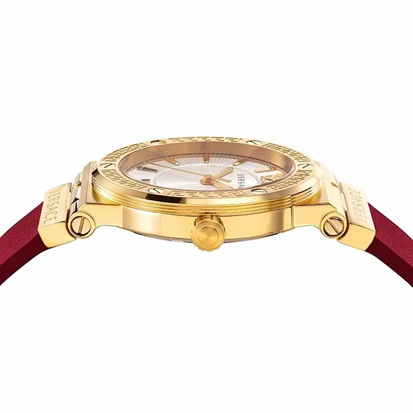 Đồng Hồ Nữ Versace Greca Logo Watch With Leather Strap VEVH00420 Màu Đỏ - Vàng Gold 38mm - Đồng hồ - Vua Hàng Hiệu