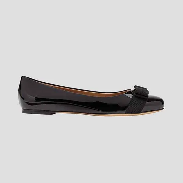 Giày Bệt Nữ Salvatore Ferragamo Black With Grosgrain Vara Bow 574556 Màu Đen Size 38 - Giày - Vua Hàng Hiệu