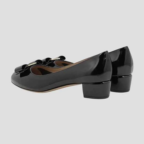 Giày Cao Gót Nữ Salvatore Ferragamo Black With Grosgrain Vara Bow 0591963 1C Màu Đen Size 9 - Giày - Vua Hàng Hiệu