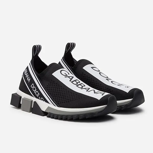 Giày Dolce & Gabbana D&G Black Branded Sorrento Sneakers Màu Đen - Giày - Vua Hàng Hiệu