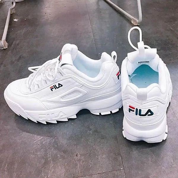 Giày Fila Unisex Disruptor 2 All White Size 36.5 - Giày - Vua Hàng Hiệu