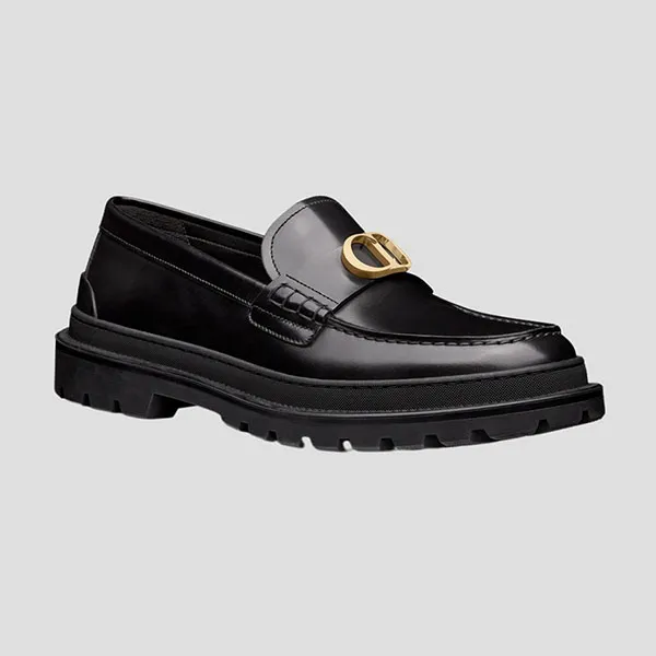 Giày Lười Nam Dior Loafer Explorer Black Smooth Calfskin 3LO117ZJQ Màu Đen