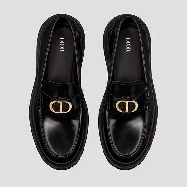 Giày Lười Nam Dior Loafer Explorer Black Smooth Calfskin 3LO117ZJQ Màu Đen
