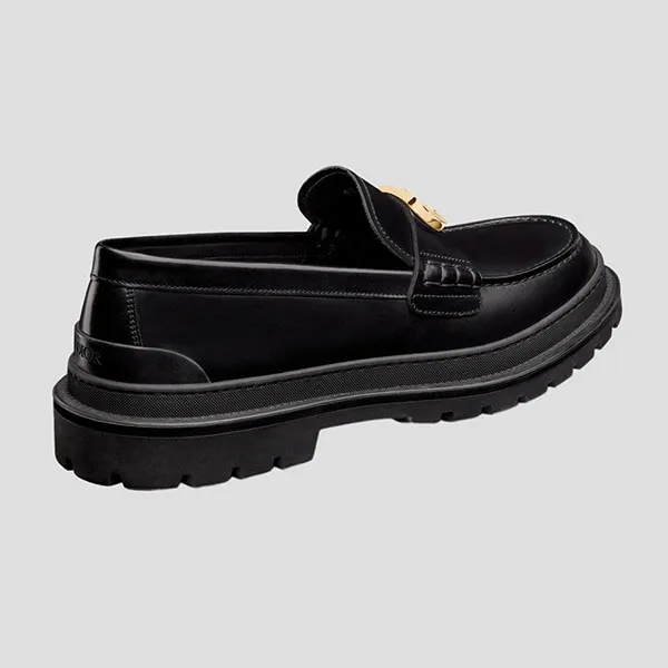 Giày Lười Nam Dior Loafer Explorer Black Smooth Calfskin 3LO117ZJQ Màu Đen