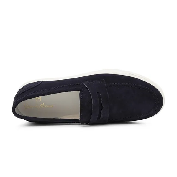 Giày Lười Nam Duca Di Morrone Da Lộn Enea-Cam_Blue Màu Xanh Navy Đậm Size 40 - Giày - Vua Hàng Hiệu