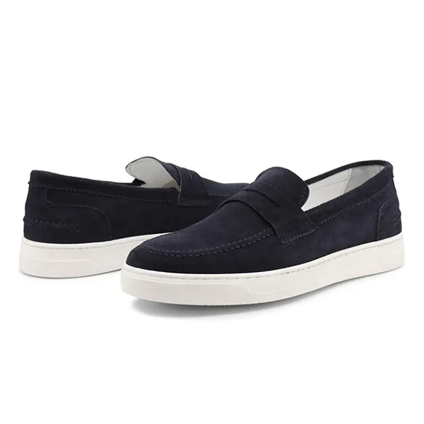 Giày Lười Nam Duca Di Morrone Da Lộn Enea-Cam_Blue Màu Xanh Navy Đậm Size 40 - Giày - Vua Hàng Hiệu