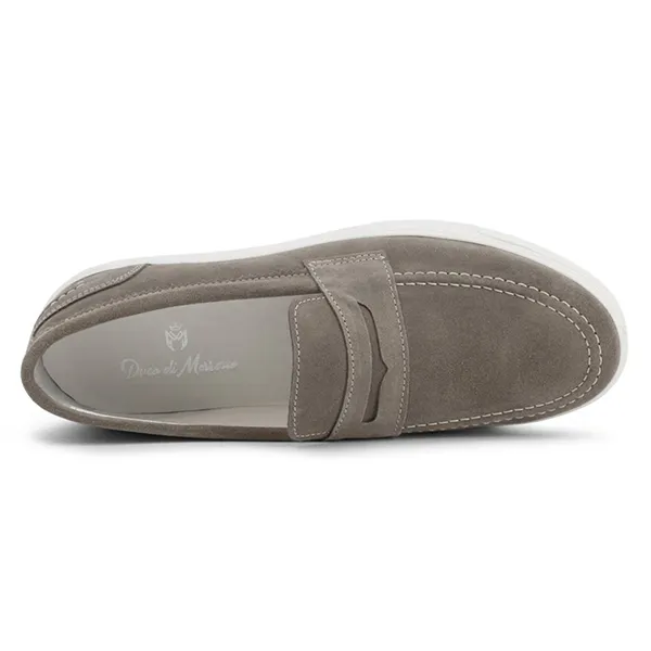 Giày Lười Nam Duca Di Morrone Da Lộn Enea-Cam_Talpa Màu Ghi Size 41 - Giày - Vua Hàng Hiệu
