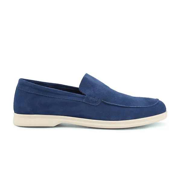 Giày Lười Nam Duca Di Morrone Da Lộn Lorenzo-Cam_Cobalto Màu Xanh Size 41 - Giày - Vua Hàng Hiệu