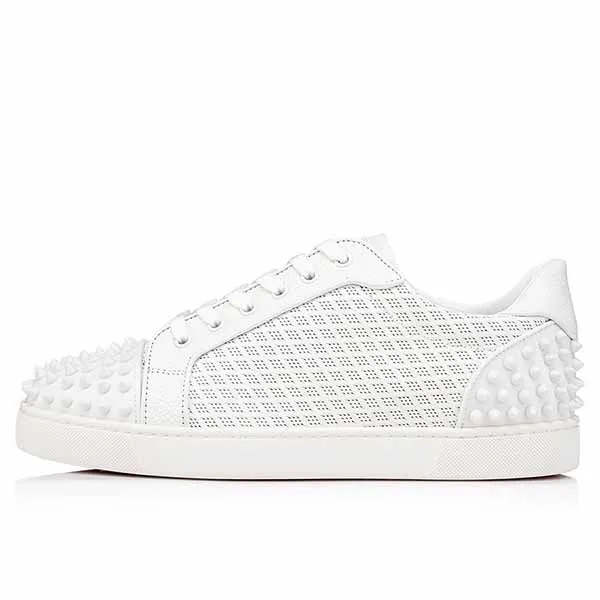 Giày Sneaker Nam Christian Louboutin Full White With Signature Spikes 1230693W011 Màu Trắng - Giày - Vua Hàng Hiệu