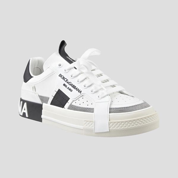 Giày Sneaker Nam Dolce & Gabbana D&G Custom 2.0 In White Leather CS1863 AO838 8B836 Màu Trắng Size 41 - 1