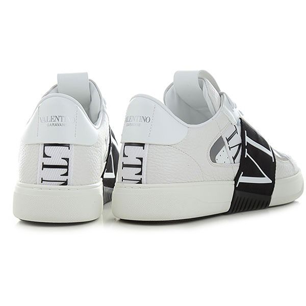 Giày Thể Thao Nam Valentino Slip-On Calfskin VL7N Sneaker With Band Màu Trắng Đen - 4