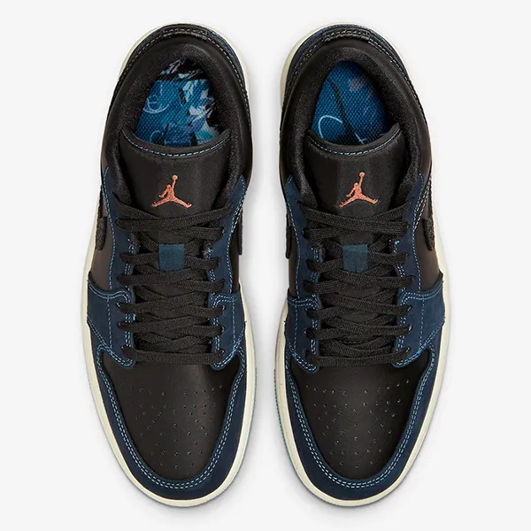 Giày Thể Thao Nike Air Jordan 1 Low Midnight Navy Black White FJ5478-010 Màu Đen Xanh Navy