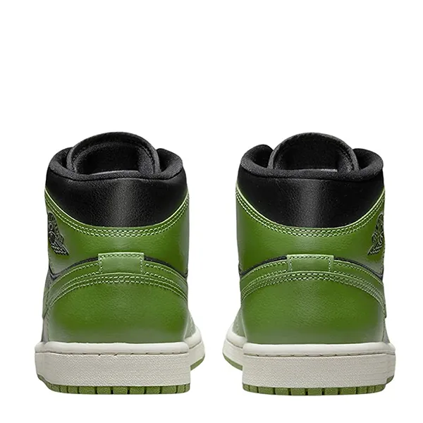 Giày Thể Thao Nike Jordan 1 Mid Black Sail Altitude Green Heather SE BQ6472-031 Màu Xanh Green Size 42.5