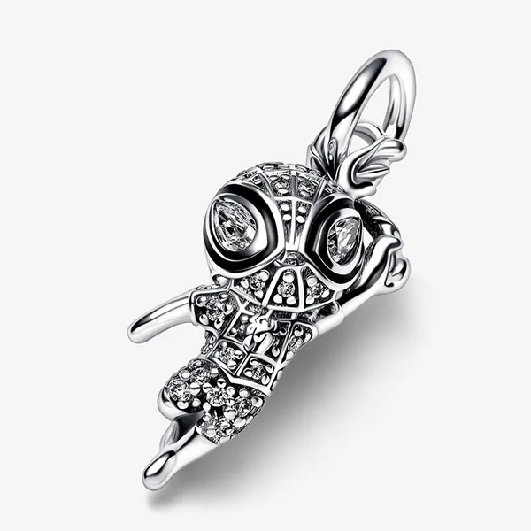Hạt Vòng Charm Nữ Pandora Marvel Spider Man Pavé Pendant 392353C01 Màu Bạc