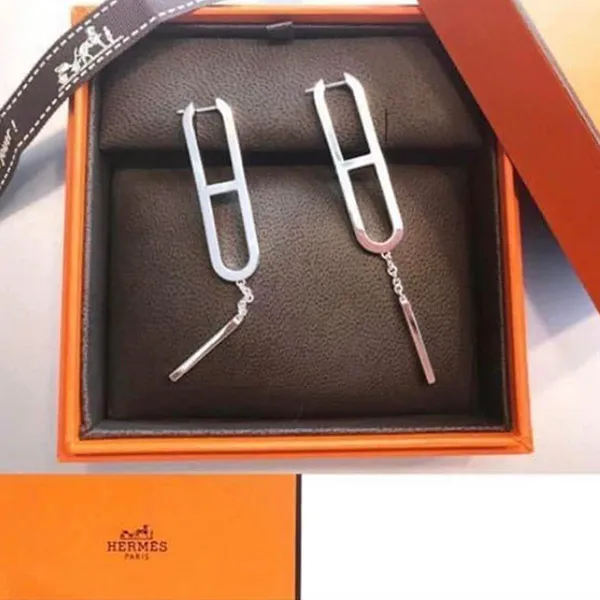Khuyên Tai Nữ Hermès Ever Chain d'Ancre Earrings Màu Bạc - Trang sức - Vua Hàng Hiệu