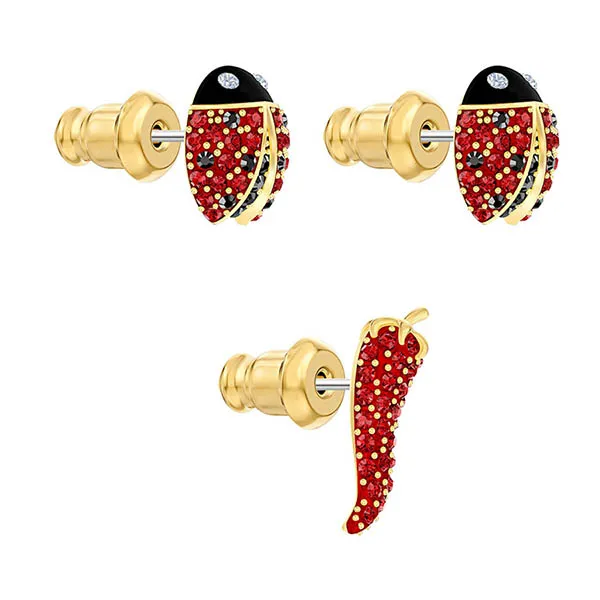 Khuyên Tai Nữ Swarovski Lisabel Pierced Earrings 5498791 Màu Đỏ - Trang sức - Vua Hàng Hiệu