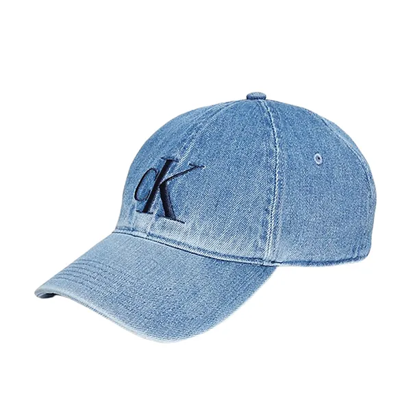 Mũ Calvin Klein Jeans Ck Denim Monogram Logo Cap 45003289-499 Màu Xanh Denim - Mũ nón - Vua Hàng Hiệu