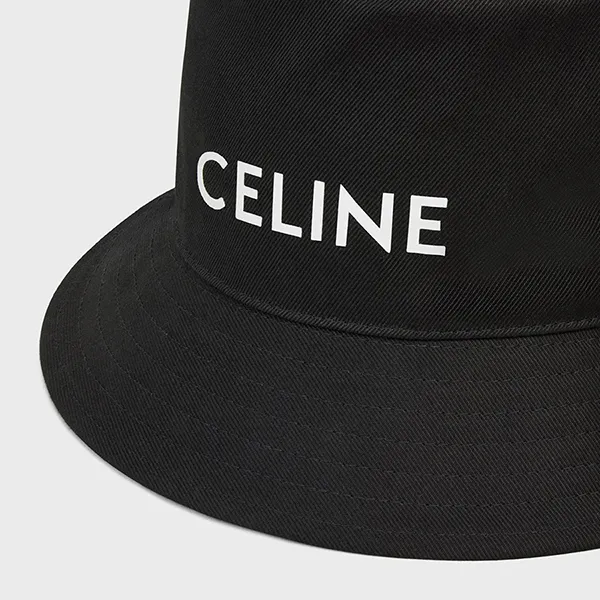 Mũ Celine Bucket Hat In Gabardine Cottonultra Black Màu Đen Size S - Mũ nón - Vua Hàng Hiệu
