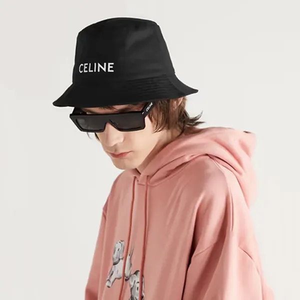 Mũ Celine Bucket Hat In Gabardine Cottonultra Black Màu Đen Size S - Mũ nón - Vua Hàng Hiệu