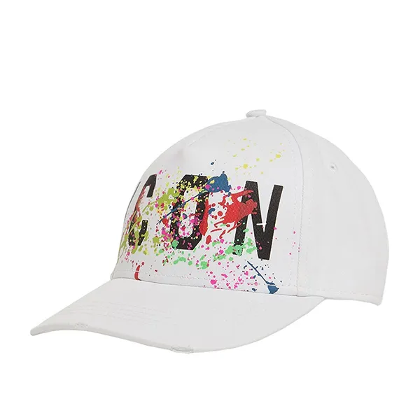 Mũ Dsquared2 Gabardine-Kappe mit Icon-Splatter-Druck Màu Trắng