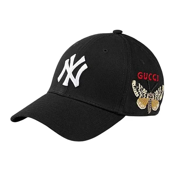 Mũ Gucci Baseball With Ny Yankees With Patch Cap Black Màu Đen - 1