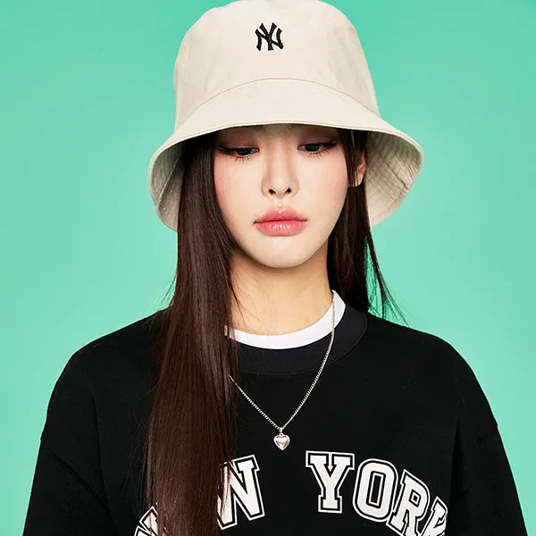 Mũ MLB Bucket New York Yankees 3AHT7702N-50BGL Màu Kem Size 57 - Mũ nón - Vua Hàng Hiệu