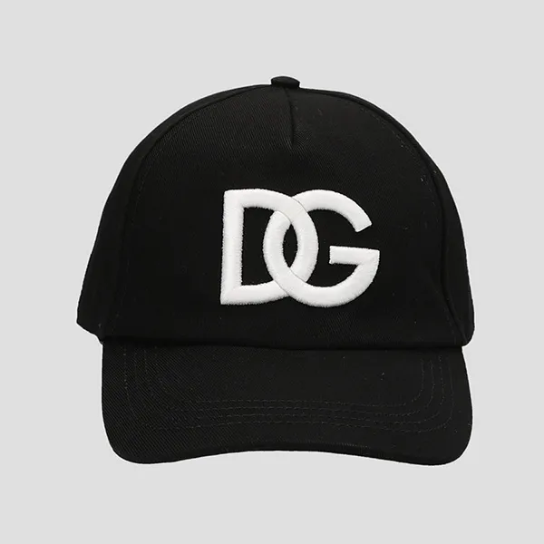 Mũ Nam Dolce & Gabbana D&G Black With White Logo DG Embroidered GH706Z GF654 N0000 Black Màu Đen Size 57 - Mũ nón - Vua Hàng Hiệu