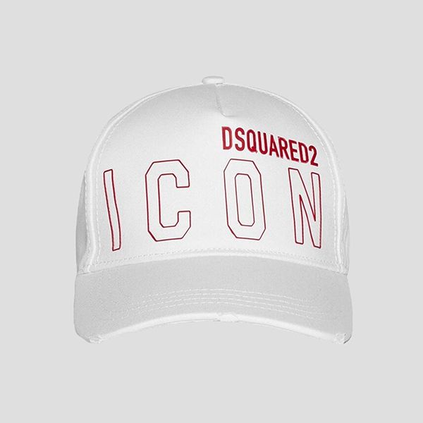 Mũ Nam Dsquared2 White With Logo Red ICON Printed BCM066505C00001 M1747 Màu Trắng - 1