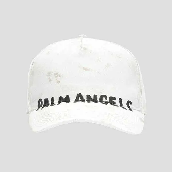 Mũ Nam Palm Angels With Black Logo Printed PMLB054S23FAB0046110 Màu Trắng