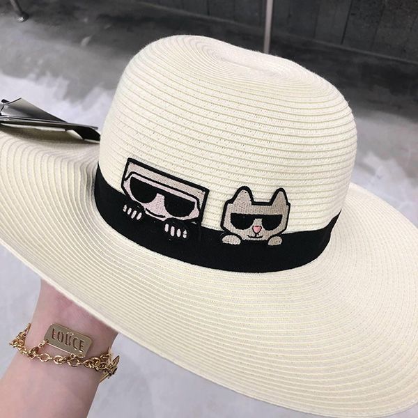 Mũ Nữ Karl Lagerfeld Paris Peekaboo Patch Sun Hat Ivory Màu Trắng Kem - 1