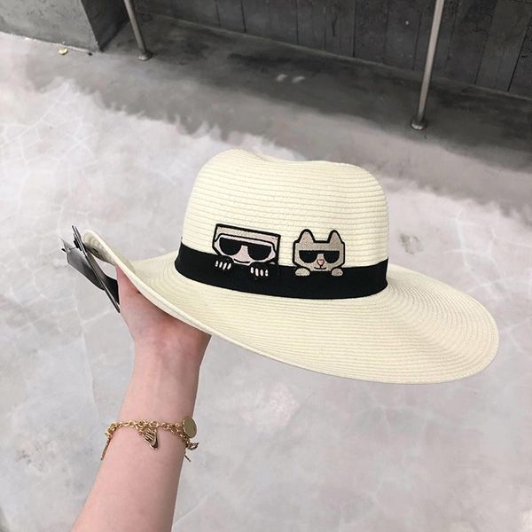 Mũ Nữ Karl Lagerfeld Paris Peekaboo Patch Sun Hat Ivory Màu Trắng Kem - 4