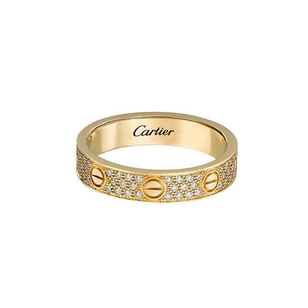 Nhẫn Cưới Jewery Luxury Love Wedding Band Diamond-Paved B4083300 Màu Vàng Gold - Trang sức - Vua Hàng Hiệu