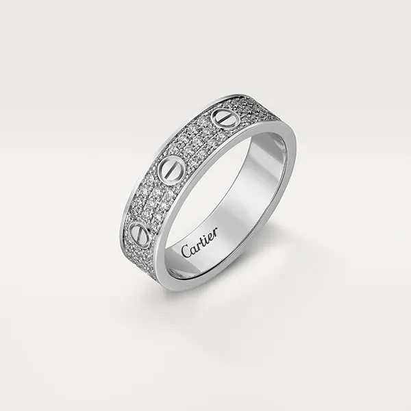 Nhẫn Cưới Jewery Luxury Love Wedding Band Diamond-Paved B4083400 Màu Vàng Trắng Size 11 - Trang sức - Vua Hàng Hiệu