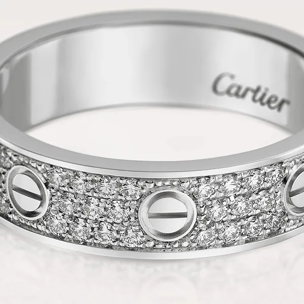 Nhẫn Cưới Jewery Luxury Love Wedding Band Diamond-Paved B4083400 Màu Vàng Trắng Size 11 - Trang sức - Vua Hàng Hiệu
