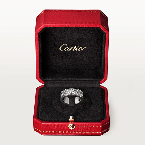 Nhẫn Nam Jewery Luxury Love Ring Diamond-Paved N4210400 Màu Vàng Trắng Size 12 - Trang sức - Vua Hàng Hiệu