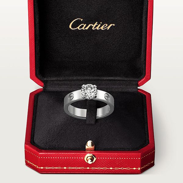 Nhẫn Nữ Cartier Love Solitaire N4724500 Màu Vàng Trắng (Chế Tác) - 3