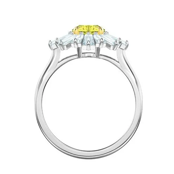 Nhẫn Nữ Swarovski Sunshine Ring, Yellow, Rhodium Plating 5472481 Màu Bạc/Vàng Size 50