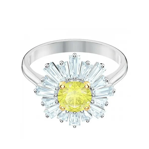Nhẫn Nữ Swarovski Sunshine Ring, Yellow, Rhodium Plating 5472481 Màu Bạc/Vàng Size 50