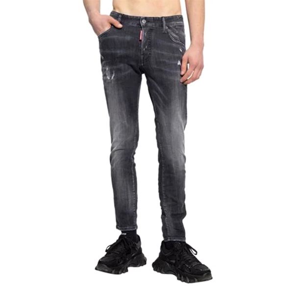 Quần Jean Nam Dsquared2 Black Featuring Ripped & Washed S71LB1201 S30503 900 Màu Đen - 3