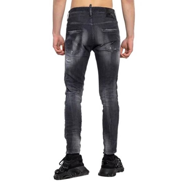 Quần Jean Nam Dsquared2 Black Featuring Ripped & Washed S71LB1201 S30503 900 Màu Đen - 4