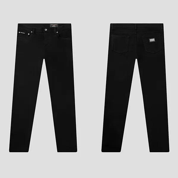 Quần Jean Nam Dolce & Gabbana D&G Black With Tag Silver Slim Fit GY07LD G8GW6 S9001 Màu Đen Size 46