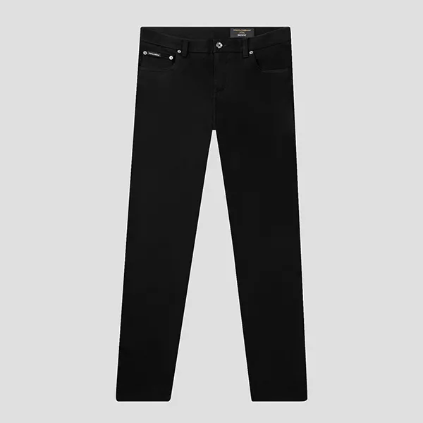 Quần Jean Nam Dolce & Gabbana D&G Black With Tag Silver Slim Fit GY07LD G8GW6 S9001 Màu Đen Size 46