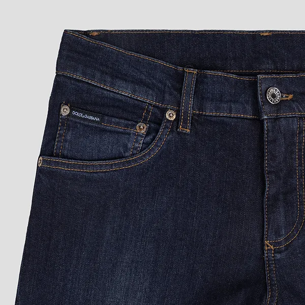 Quần Jean Nam Dolce & Gabbana D&G Dark Blue Dáng Skinny - GY07LD G8BY4 Màu Xanh