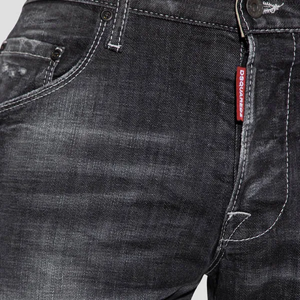 Quần Jean Nam Dsquared2 Black Distressed Dáng Skater S71LB1088 S30357 900 Màu Đen - Thời trang - Vua Hàng Hiệu