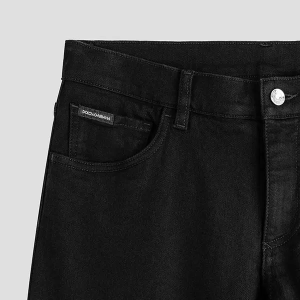 Quần Jeans Nam Dolce & Gabbana D&G Black Tag Black Dáng Skinny GY07LD G8HD1 S9001 Màu Đen